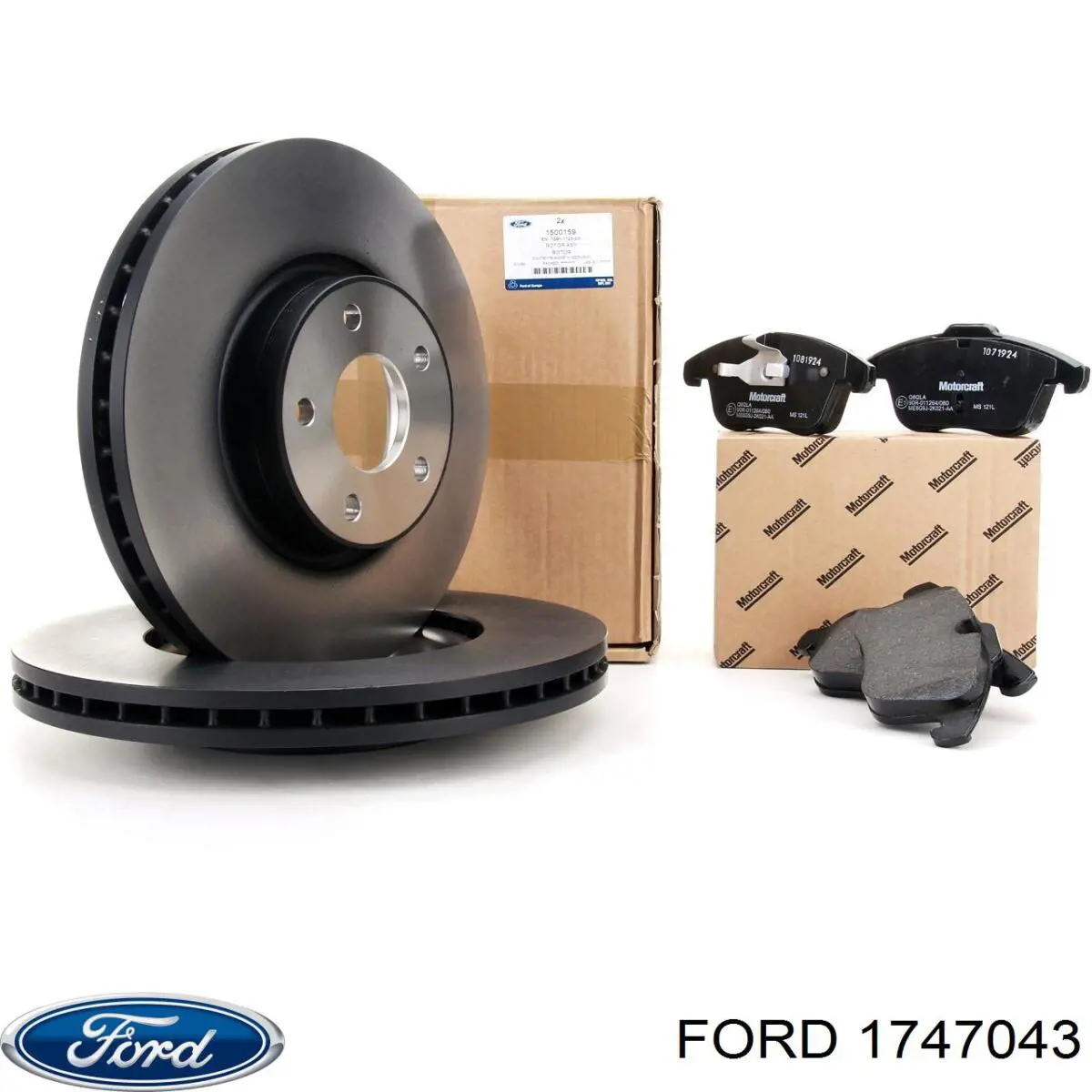 Compre 1747043 Ford Sapatas do freio dianteiras de disco
