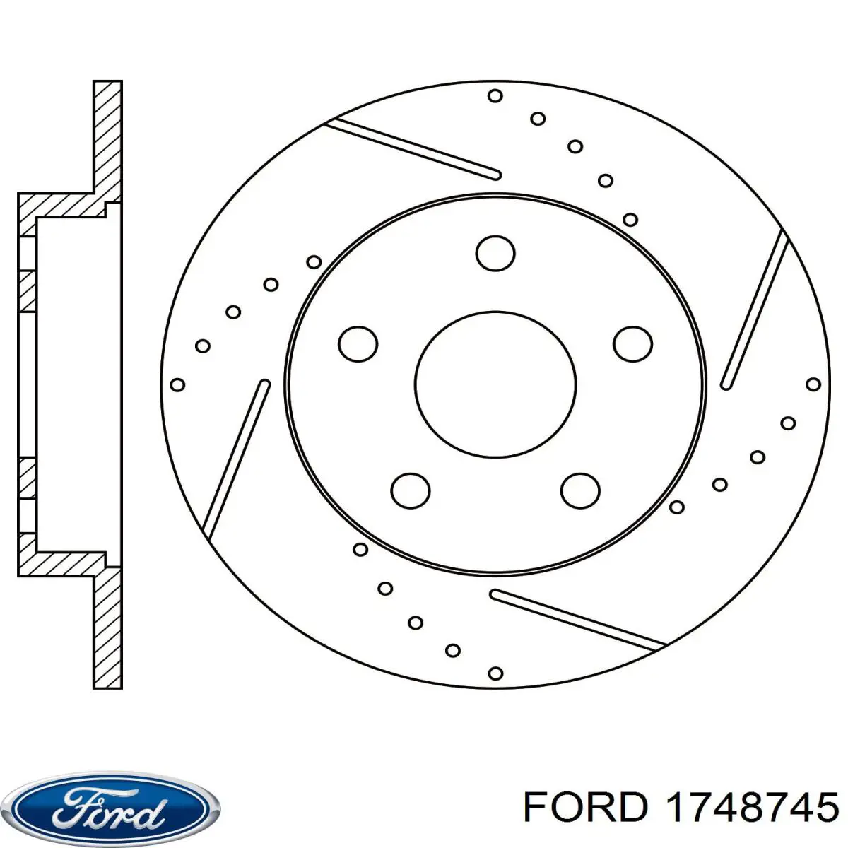 Купить 1748745 Ford Диск тормозной задний