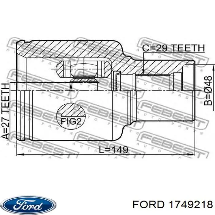 Привод передний правый Ford 5345951 цена, от 104.85 USD