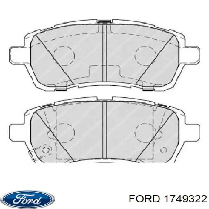 Передние тормозные колодки 1749322 Ford