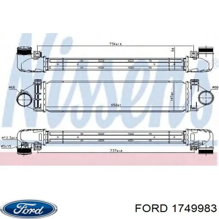 Интеркулер 1749983 Ford