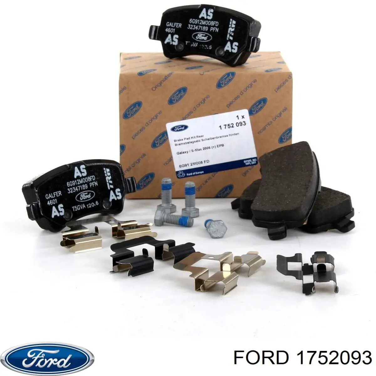 Задние тормозные колодки 1752093 Ford