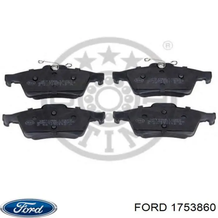 Купить 1753860 Ford Колодки тормозные задние, дисковые