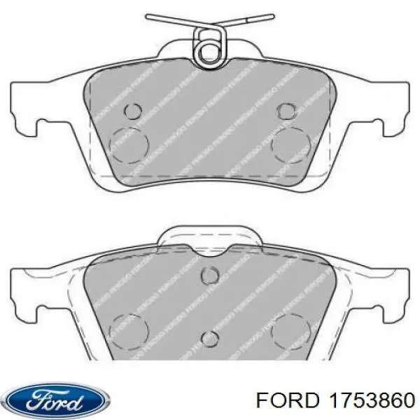 Задние тормозные колодки 1753860 Ford