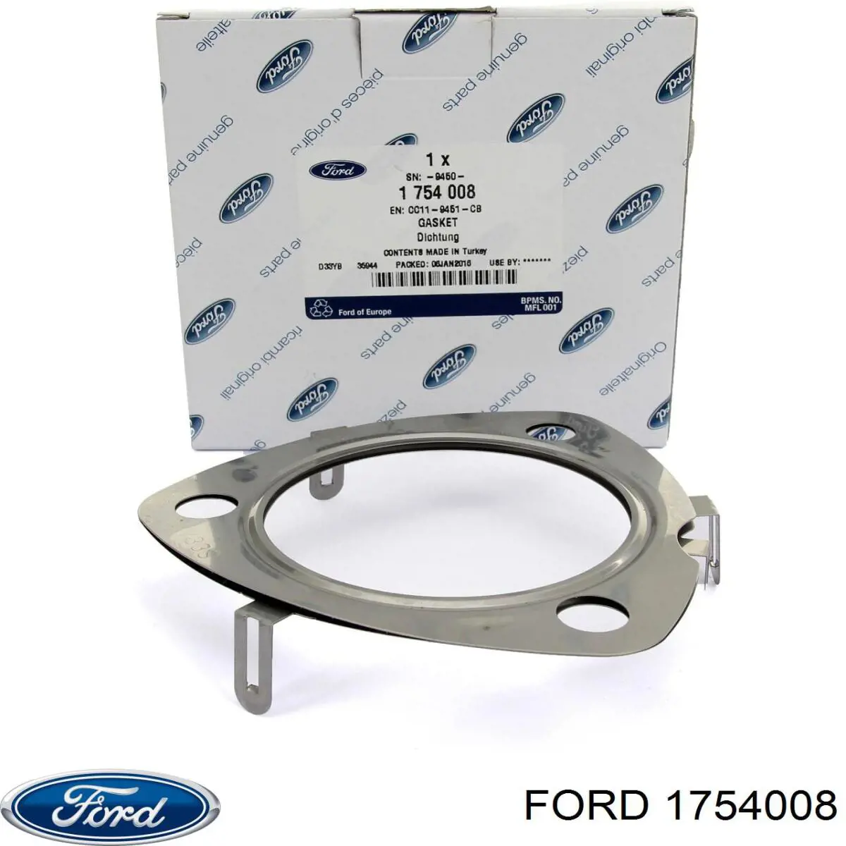 Прокладка глушителя 1754008 Ford