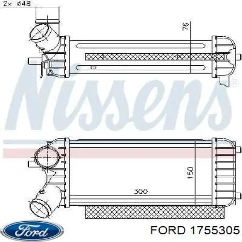 Интеркулер 1755305 Ford