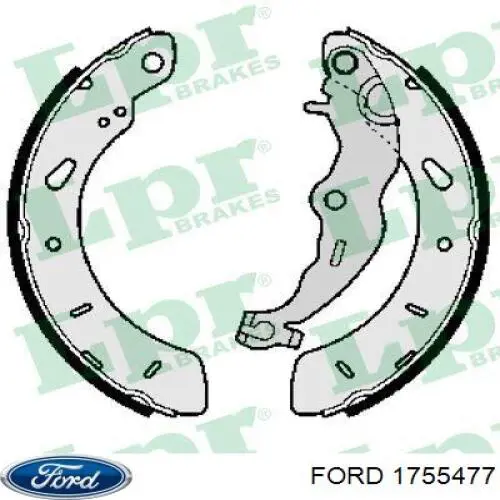 Купить 1755477 Ford Задние барабанные тормозные колодки