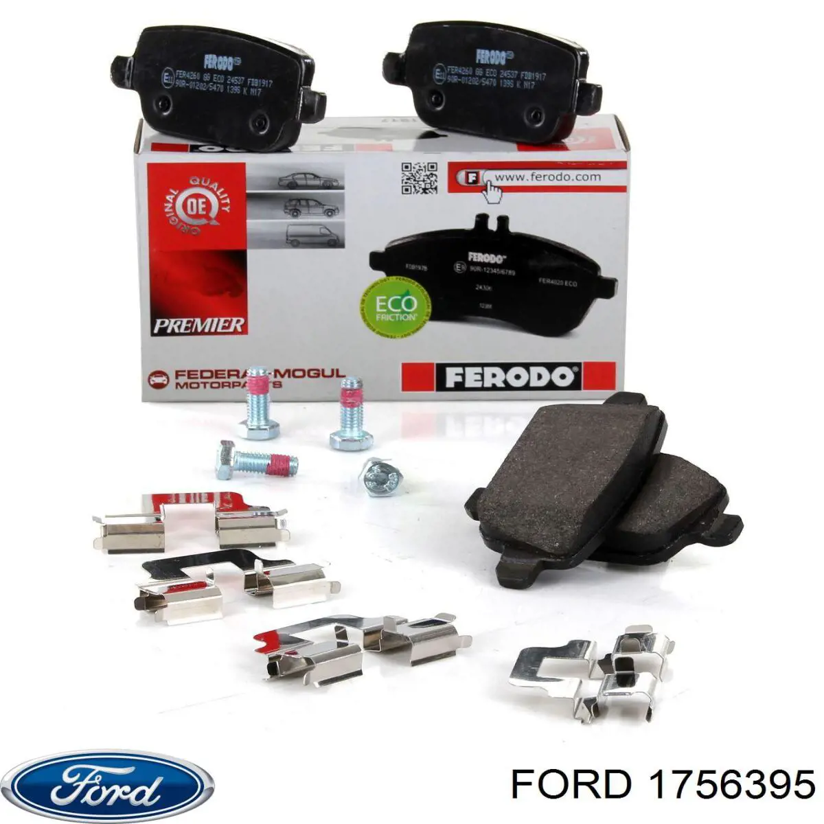 Купить 1756395 Ford Колодки тормозные задние, дисковые