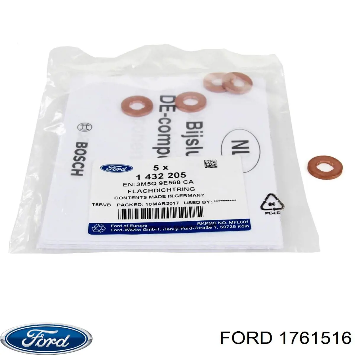 Трубка отвода картерных газов Ford 1761516