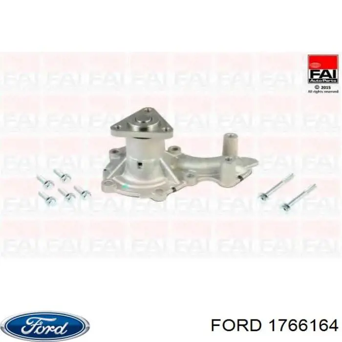 1766164 Ford Водяной насос охлаждения, с корпусом