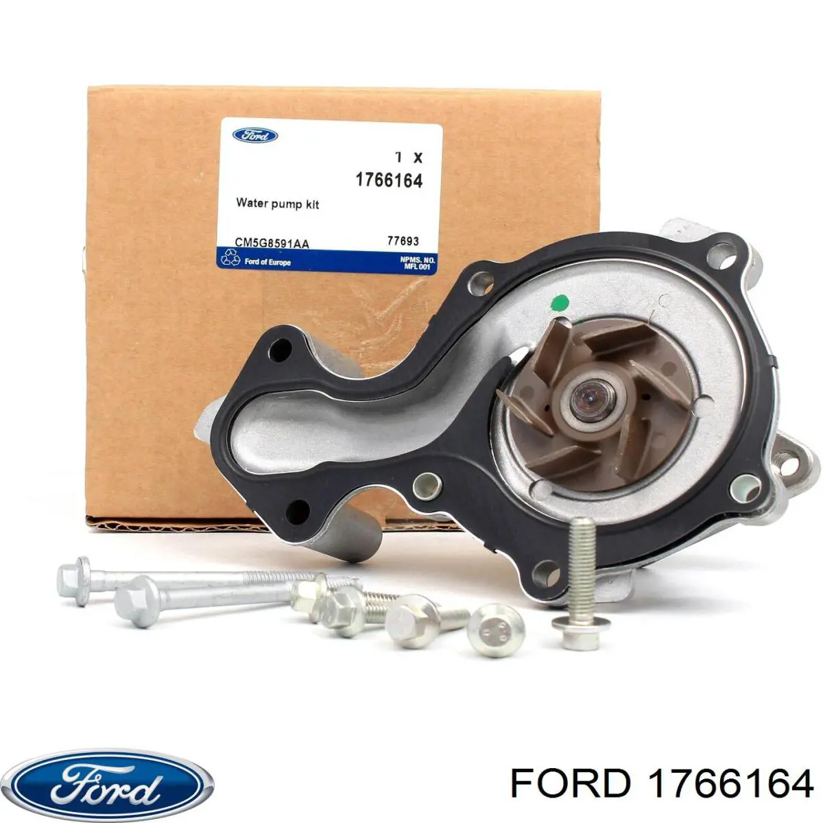 Bomba de agua, completo con caja 1766164 Ford