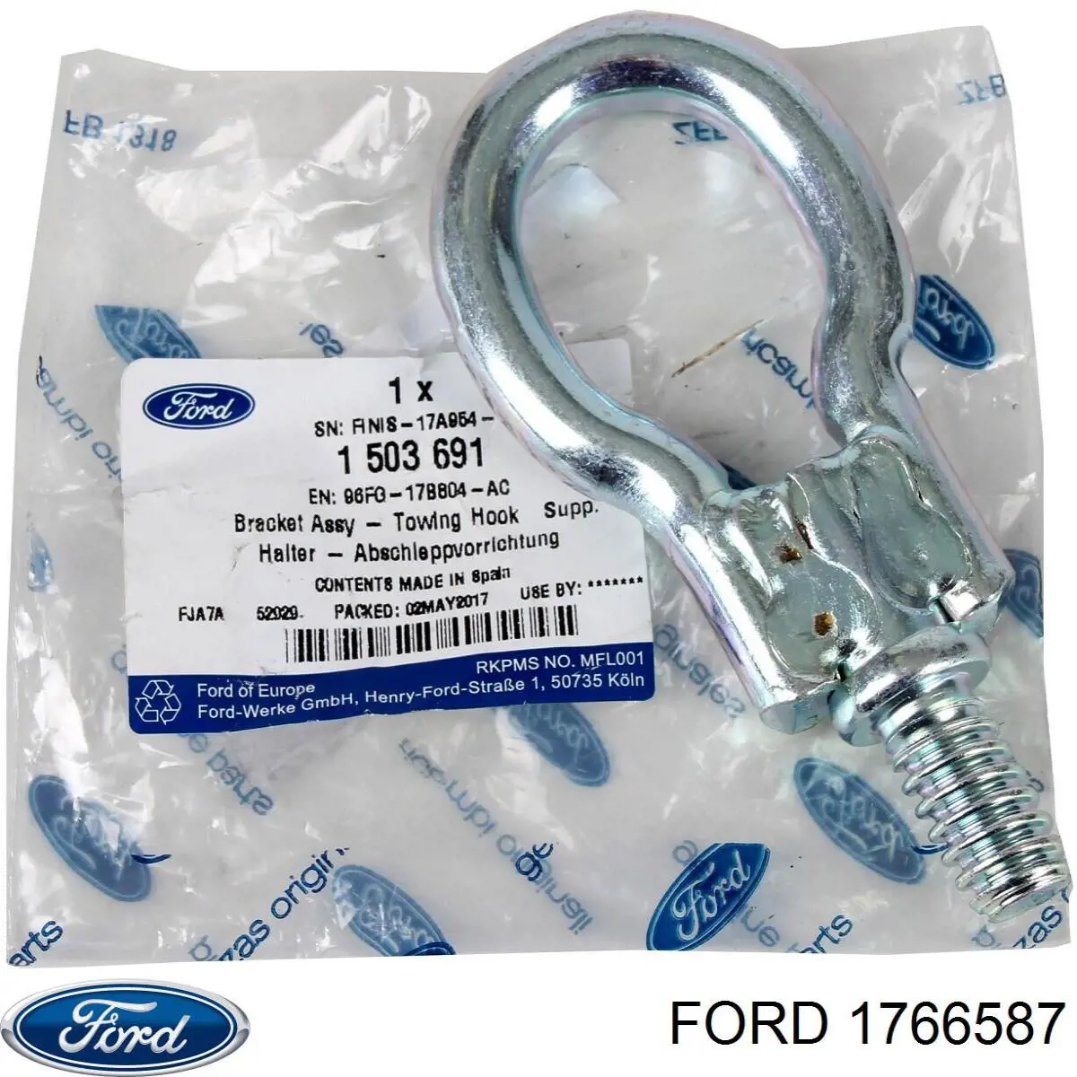 Стекло левого зеркала заднего вида 1766587 Ford