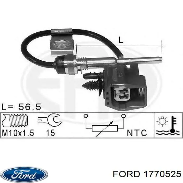 1770525 Ford датчик температуры охлаждающей жидкости
