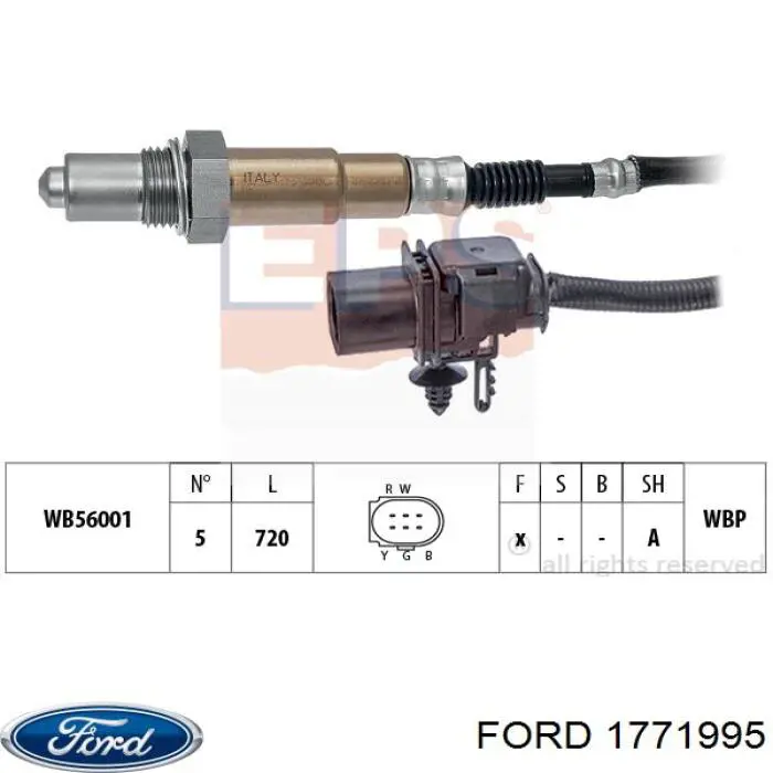 1771995 Ford лямбда-зонд, датчик кислорода до катализатора