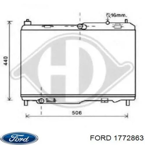 Купить 1772863 Ford Радиатор водяной