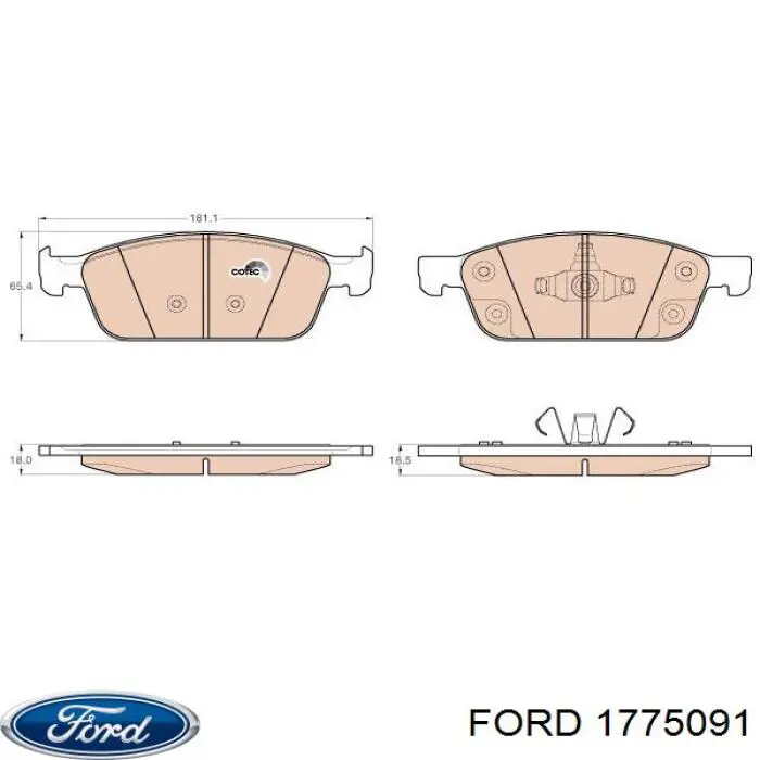 Купить 1775091 Ford Колодки тормозные