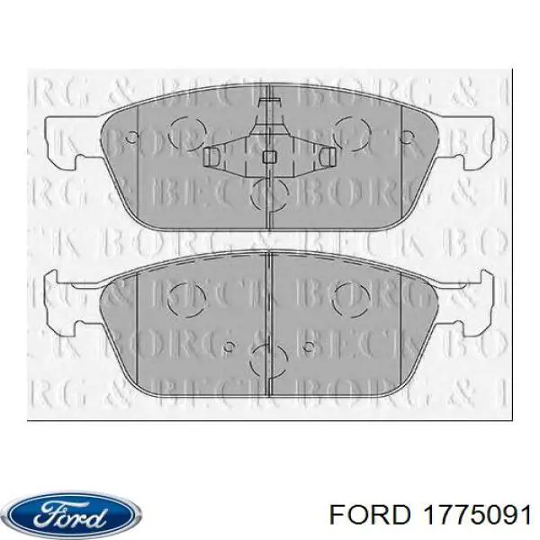 Передние тормозные колодки 1775091 Ford