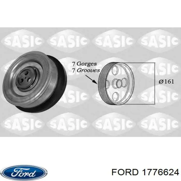 Шкив коленвала (демпфер) Ford 1776624 цена, от 90.78 USD