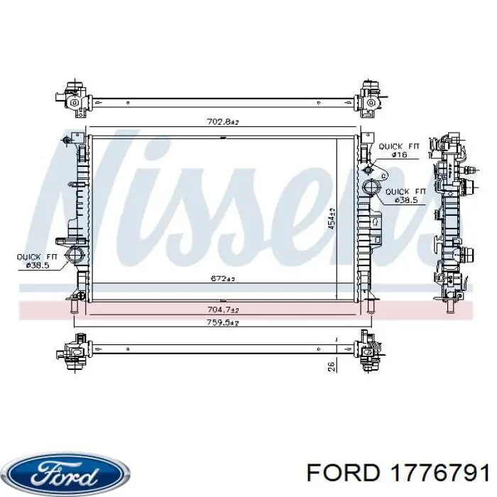 Купить FD2676 AVA Радиатор водяной