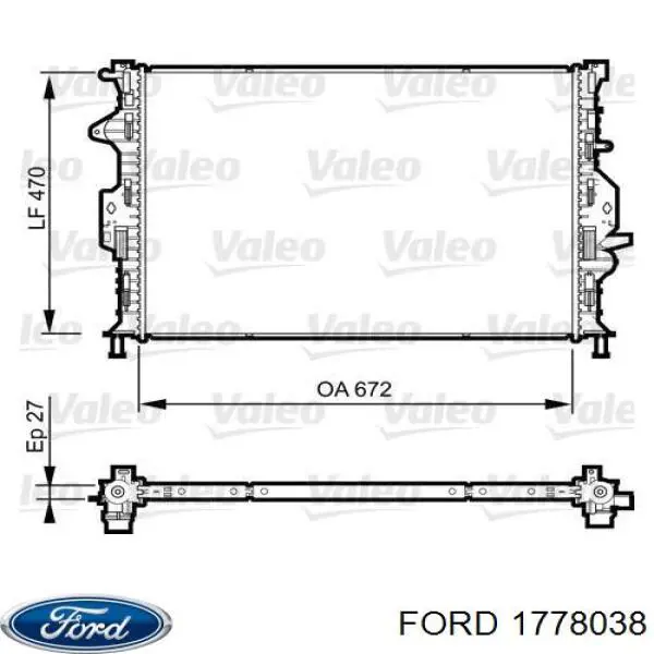 Радиатор 1778038 Ford