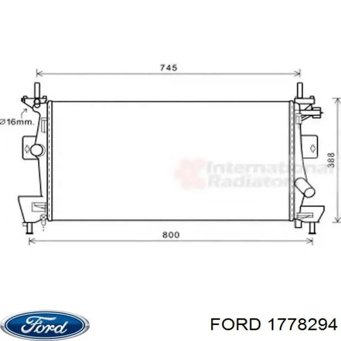 Система охлаждения наддувочного воздуха Ford 1778294 цена, от 66.09 USD