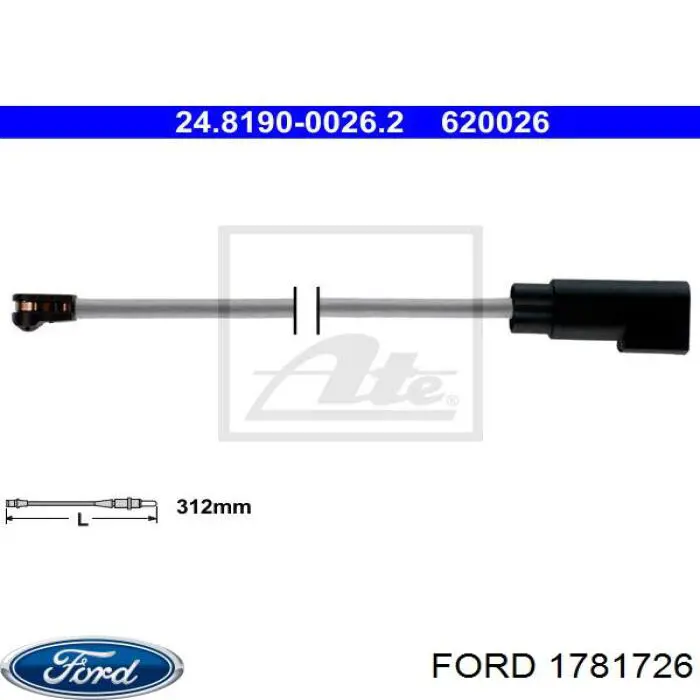 Датчик износа колодок Ford 1781726