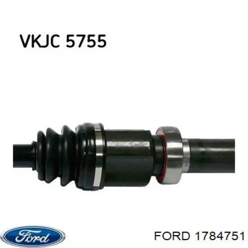 1784751 Ford Полуось передняя, правая