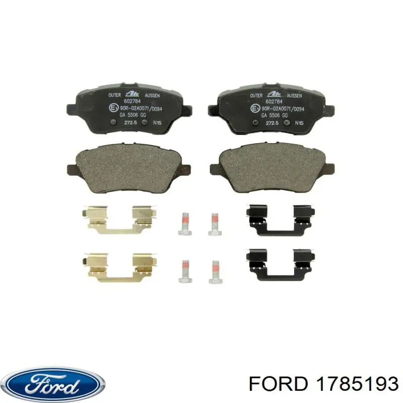 Передние тормозные колодки 1785193 Ford