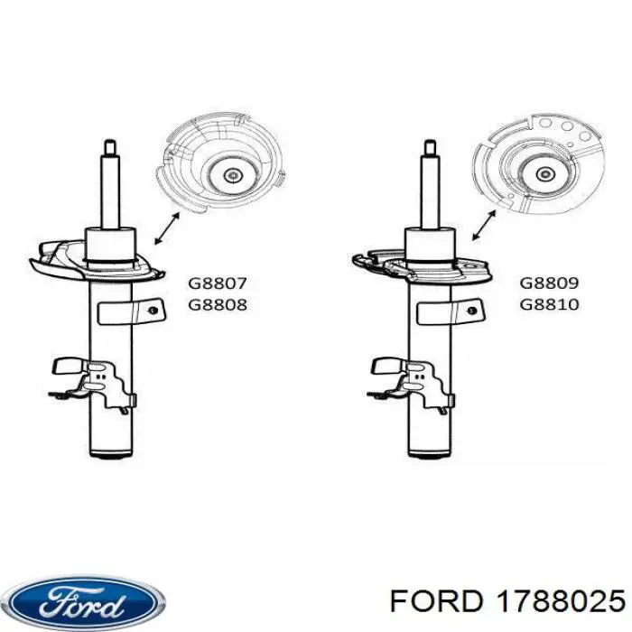 Амортизатор передней подвески левой Ford 1788030 цена, от 43.14 USD