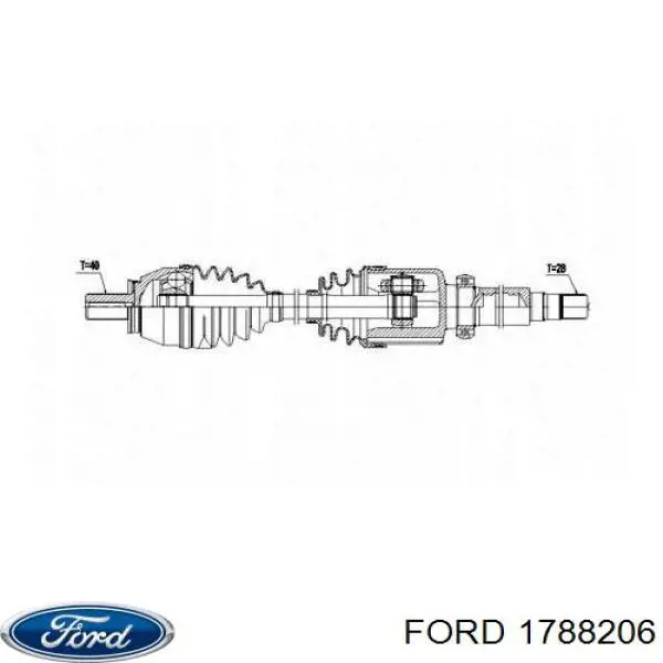 Привод передний правый Ford 1788206 цена, от 108.59 USD