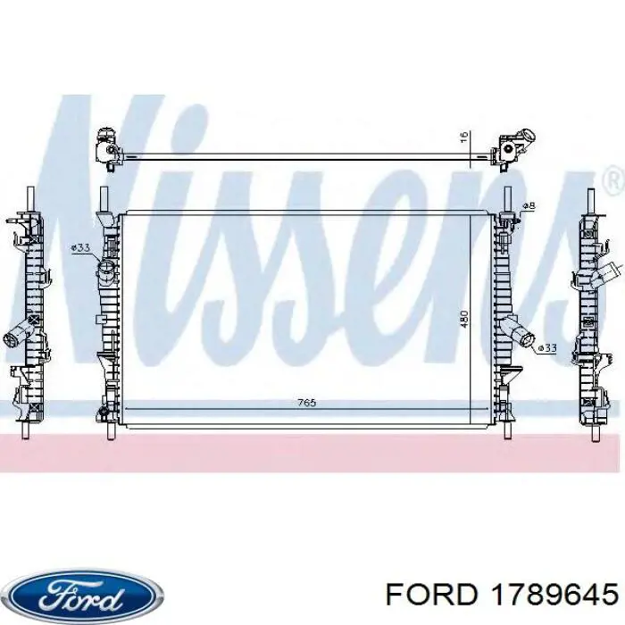 Радиатор охлаждения двигателя Ford 1789645 цена, от 198.21 USD