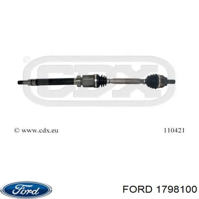 1798100 Ford Полуось передняя, правая