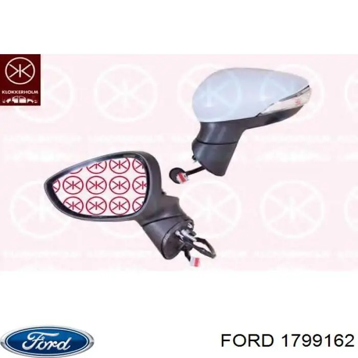 1799162 Ford espelho de retrovisão esquerdo