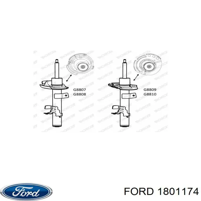 Амортизатор передней подвески левой Ford 1801174 цена, от 43.14 USD