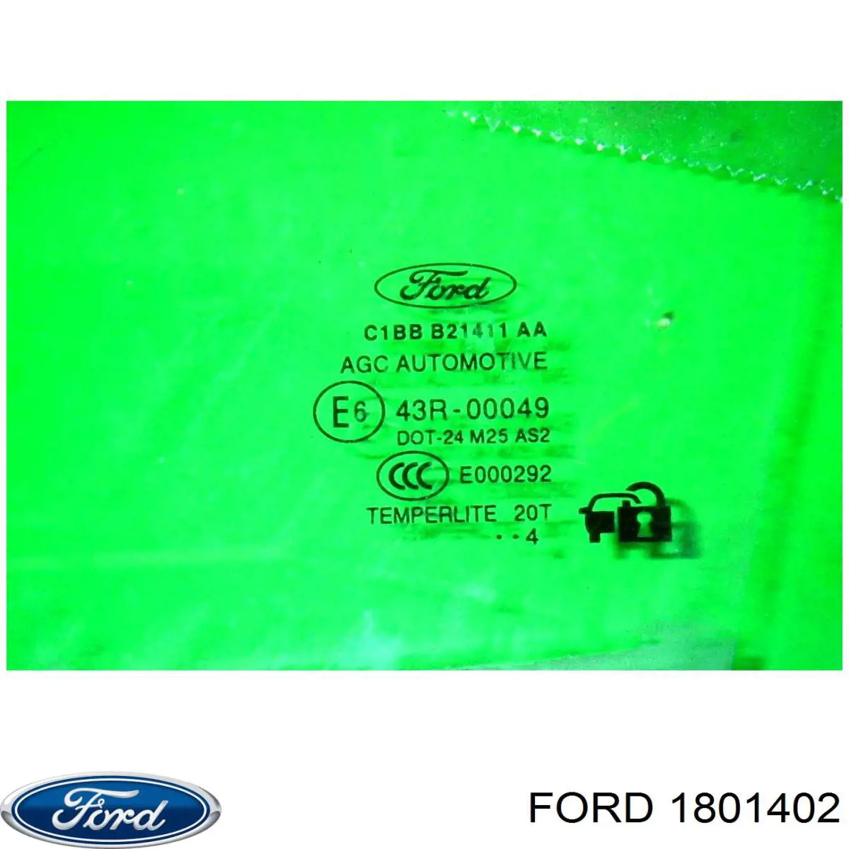 Окно (передней двери) двери Ford 1801402 цена, от 35.23 USD