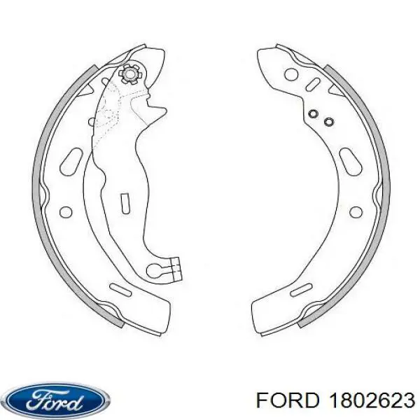 1802623 Ford колодки тормозные задние барабанные