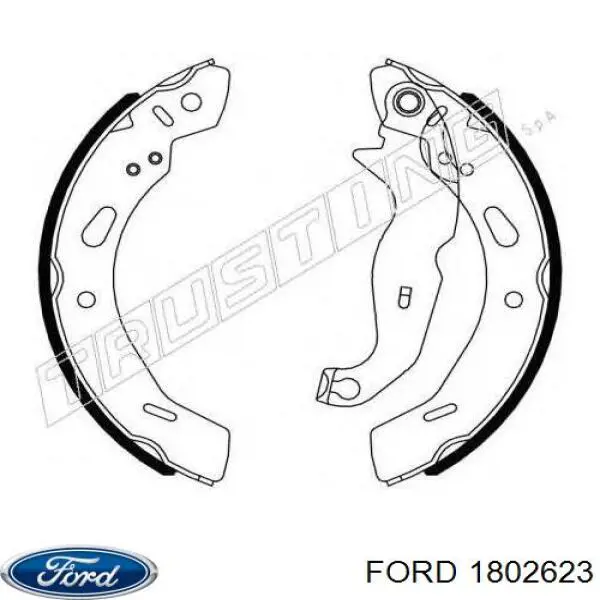 Купить 1802623 Ford Задние барабанные тормозные колодки