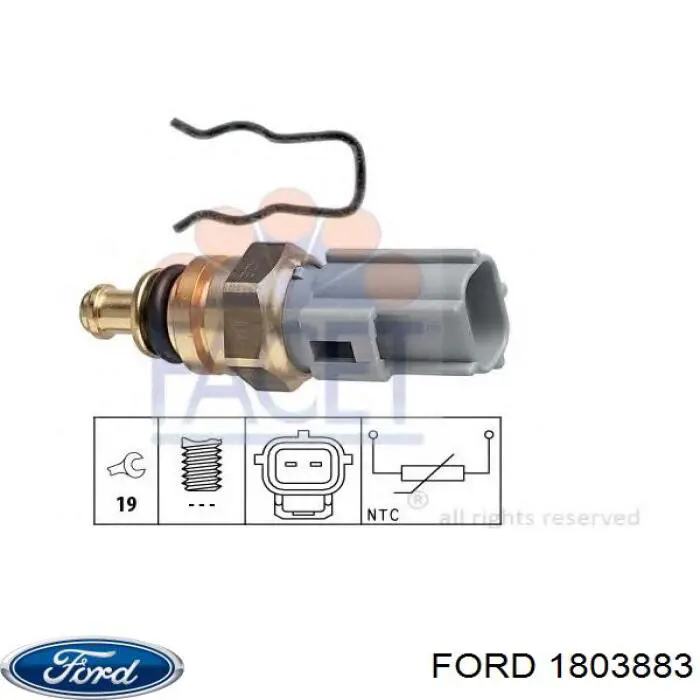 Датчик температуры охлаждающей жидкости 1803883 Ford