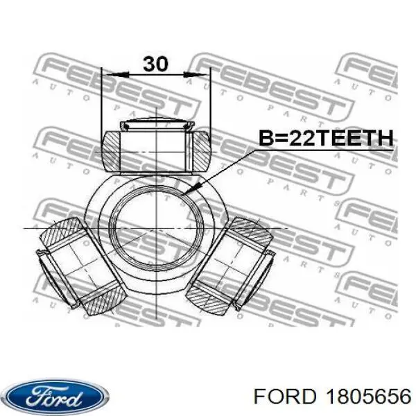 Левая полуось 1805656 Ford