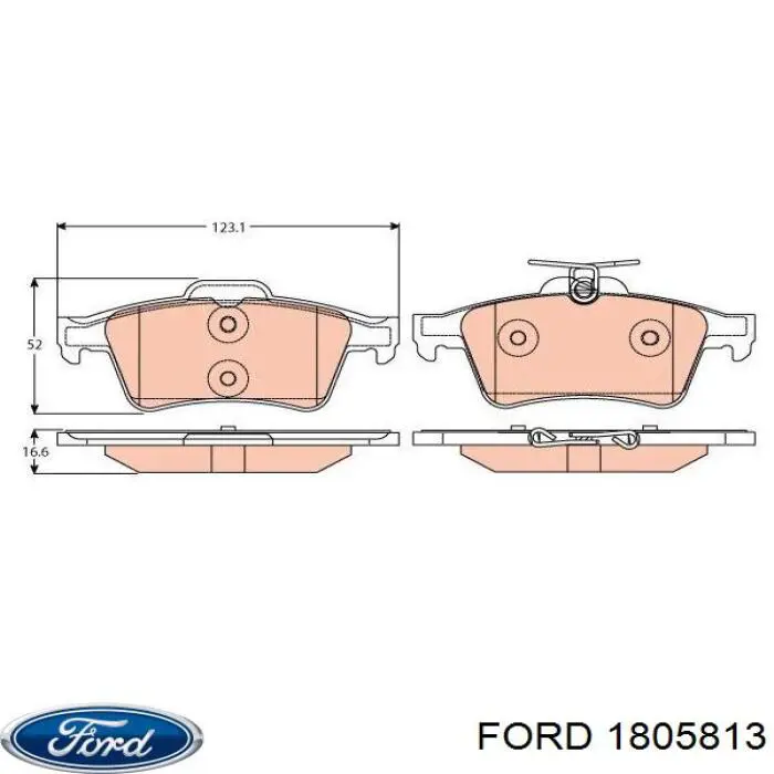Колодки дисковые  Ford 1805813 цена, от 22.80 USD