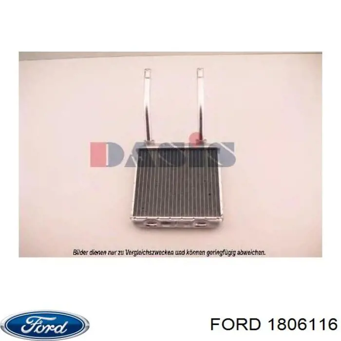Радиатор печки (отопителя) Ford 1806116