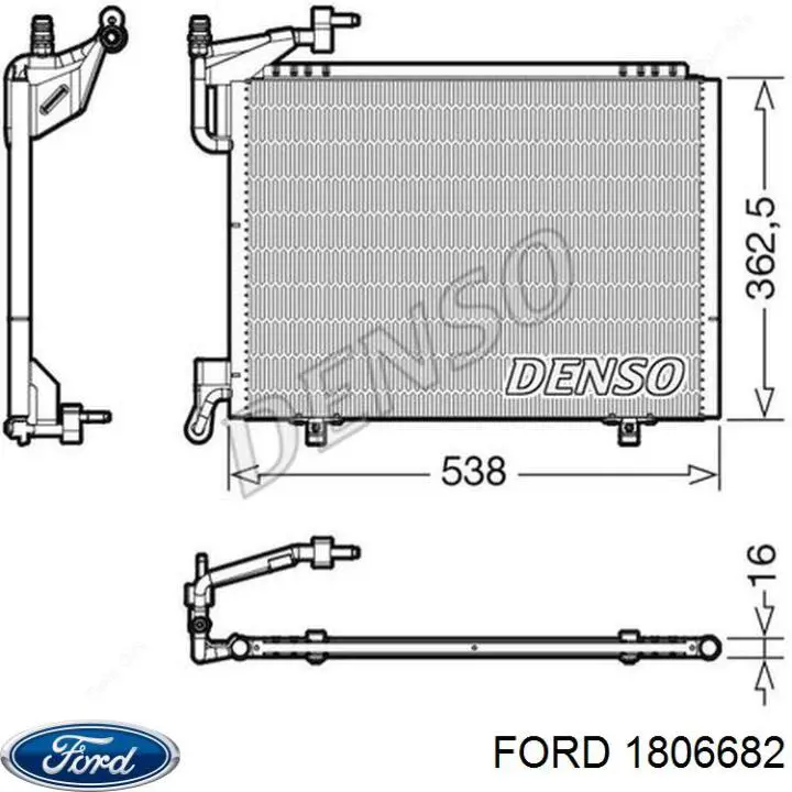 1806682 Ford радиатор кондиционера