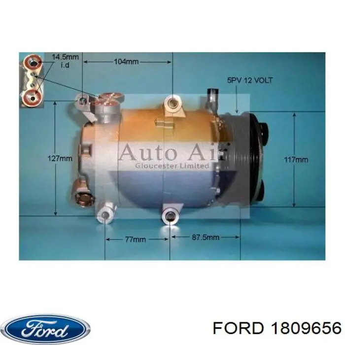 Компрессор кондиционера 1809656 Ford