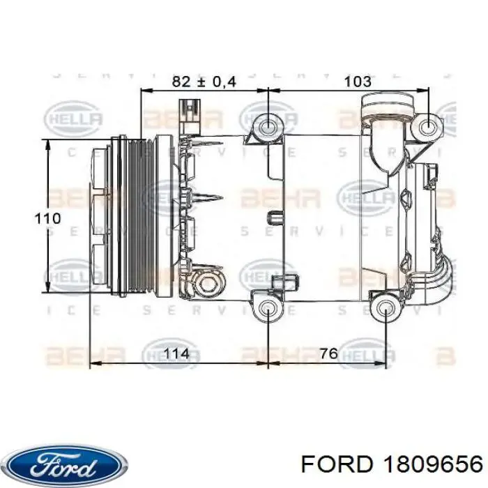 Насос кондиционера Ford 1809656
