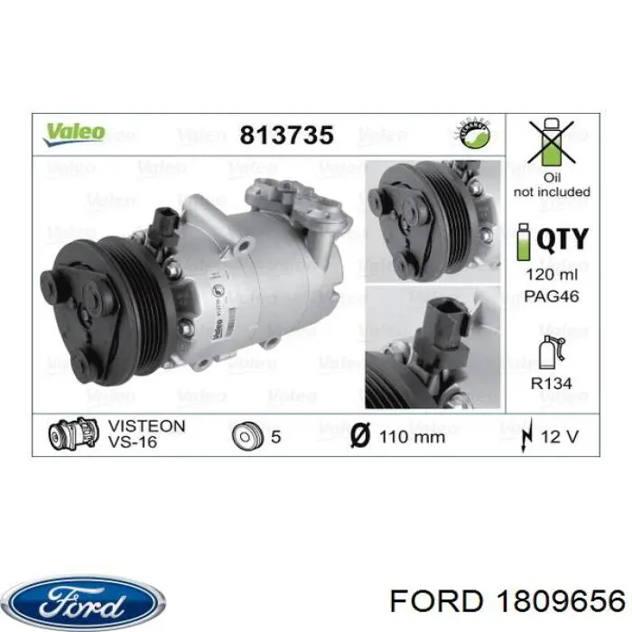 1809656 Ford compressor de aparelho de ar condicionado