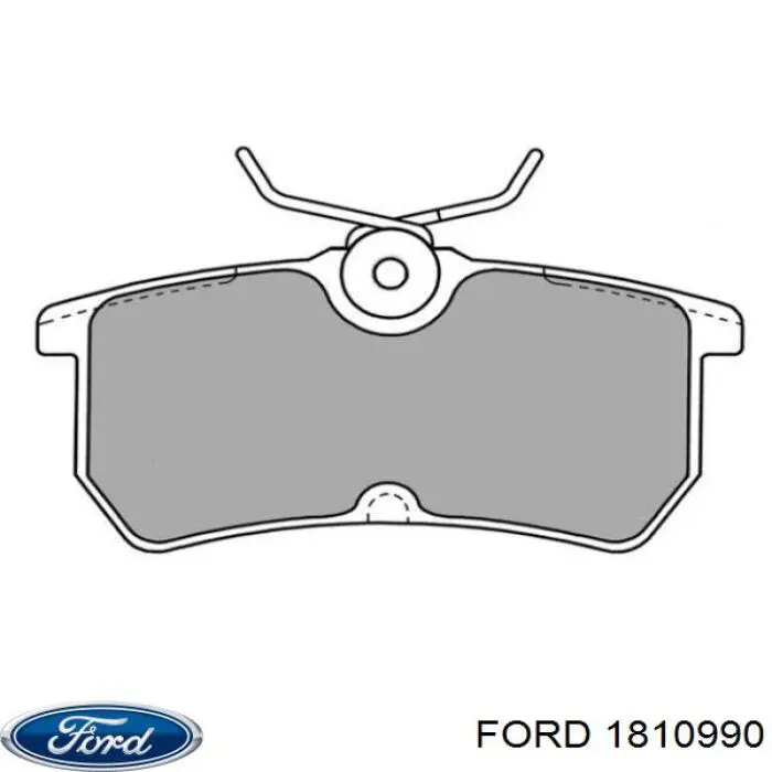 Задние тормозные колодки 1810990 Ford
