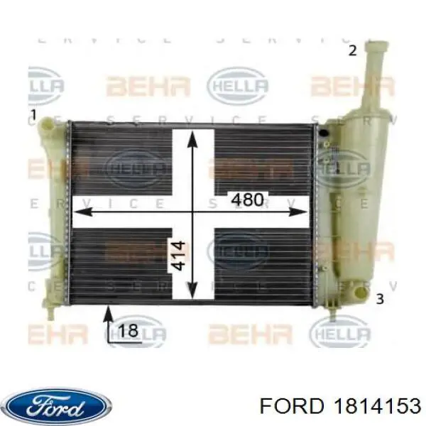 1814153 Ford Радиатор основной