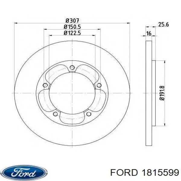 Тормозные диски 1815599 Ford