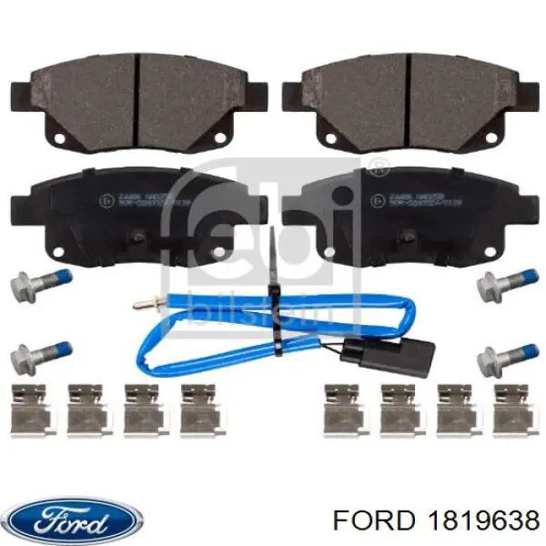 Купить 1819638 Ford Колодки тормозные задние, дисковые