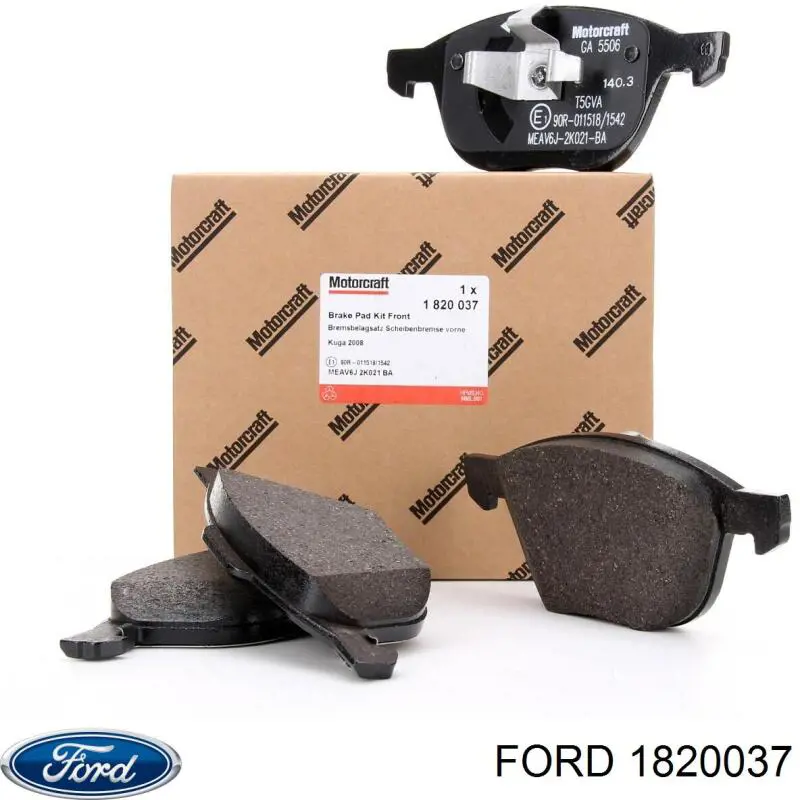 1820037 Ford колодки тормозные передние дисковые